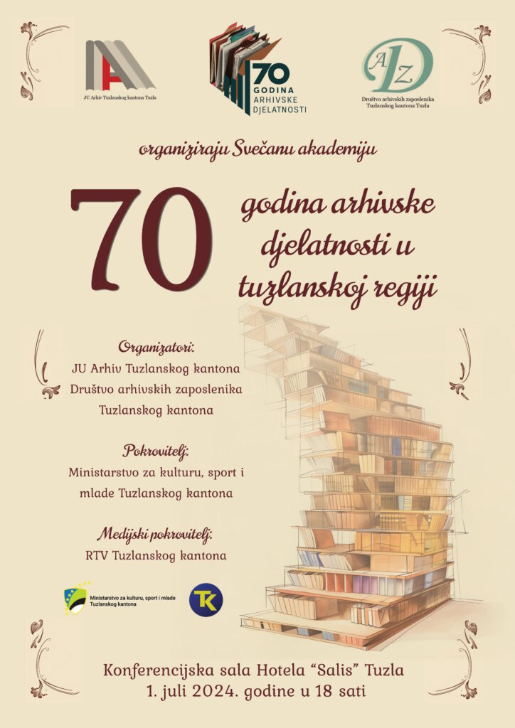 Najava obilježavanja 70. godišnjice arhivske djelatnosti u tuzlanskoj regiji